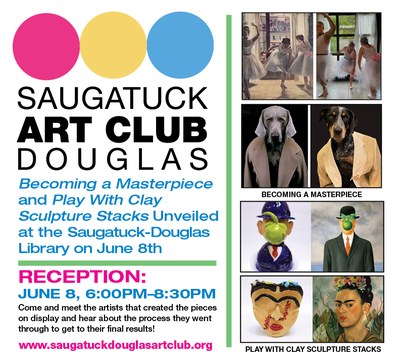 Saugatuck Douglas Art Club Reception: Becoming a Masterpiece and Play with Clay Sculpture Stacks