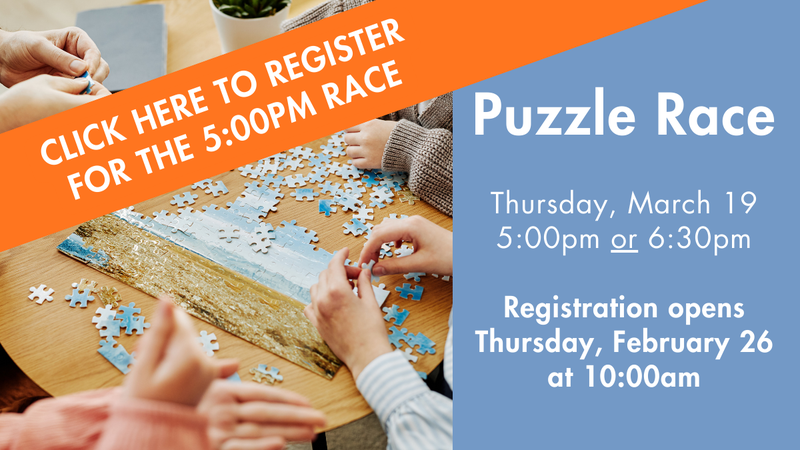 5:00pm start time for March 19 Puzzle Race