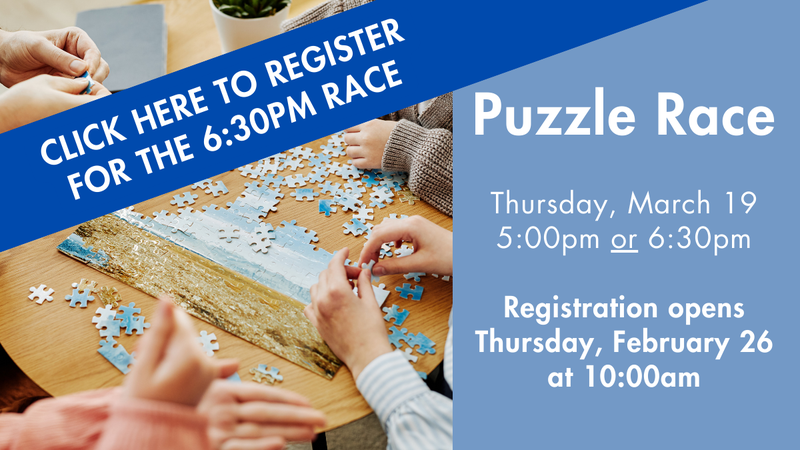6:30pm start time for March 19 Puzzle Race