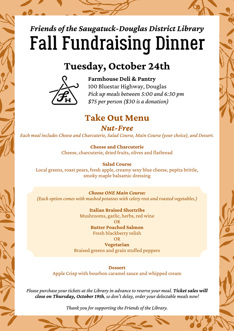 FOL Fall Fundraising Dinner - details 2023